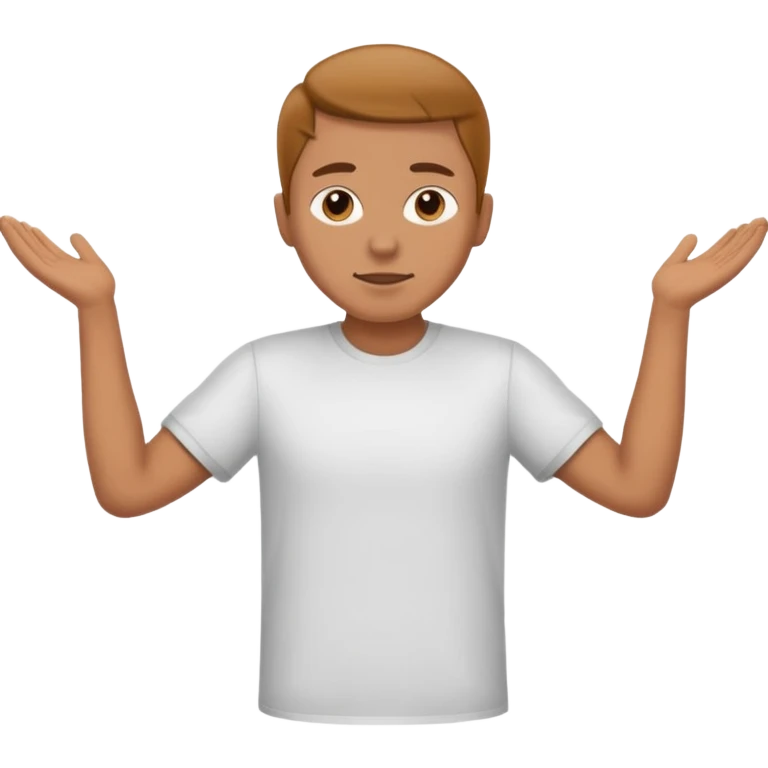 Tougun out with hands two the side emoji