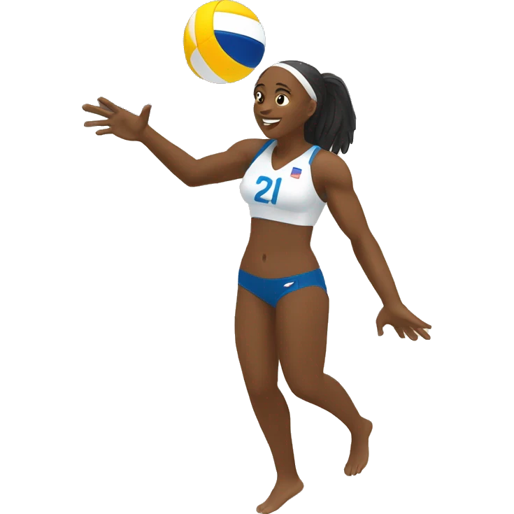 Beach volleyball serve emoji