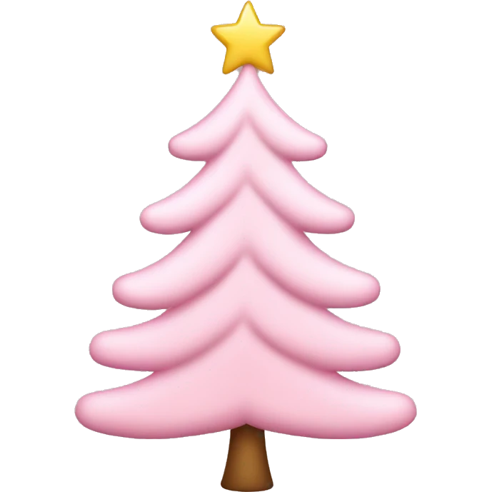 light pink christmas tree emoji