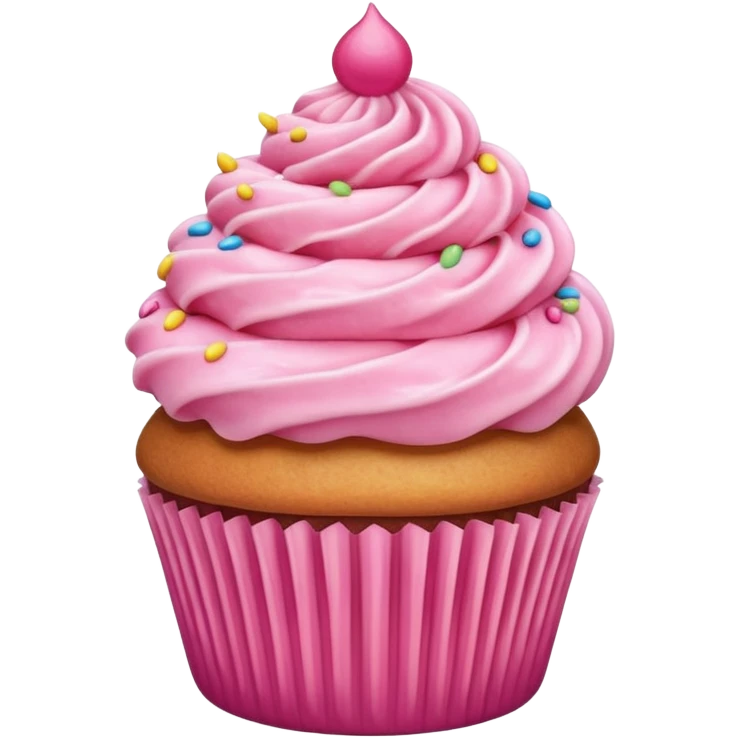 Cupcake with pink icing emoji