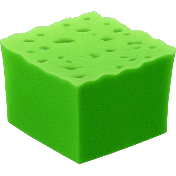green flat square dish sponge emoji