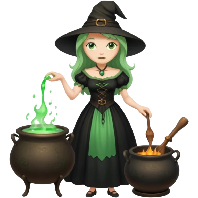 green witch cooking potion emoji