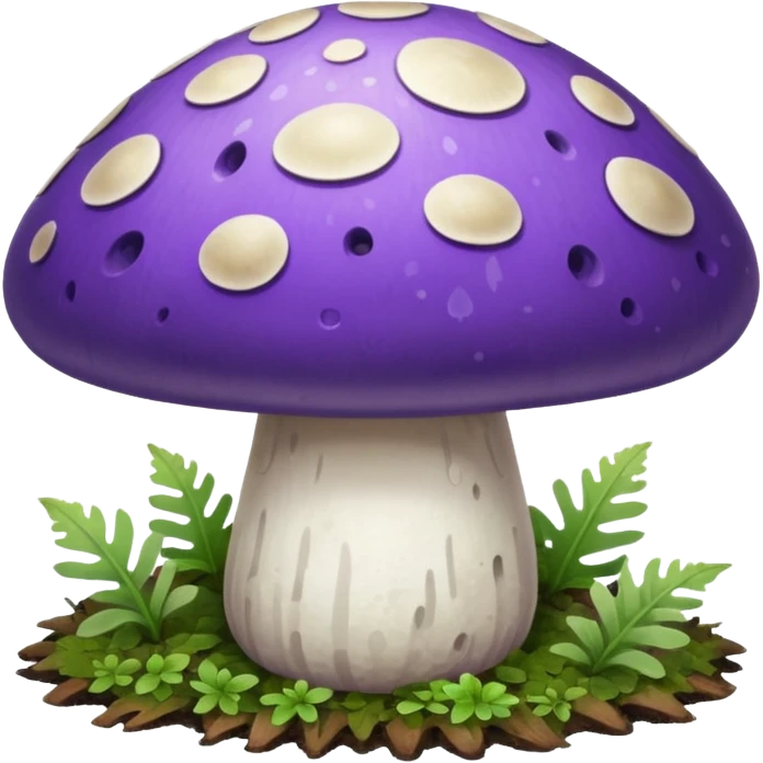 Purple and white mushroom  emoji