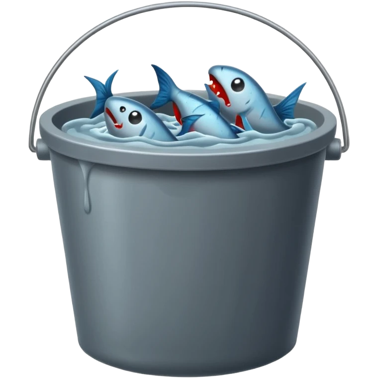 dead fishes in plain bucket emoji