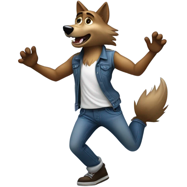 Wolf dancing nsync bye bye bye iconic move emoji