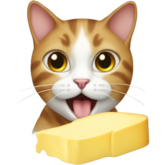 Cat eating butter emoji