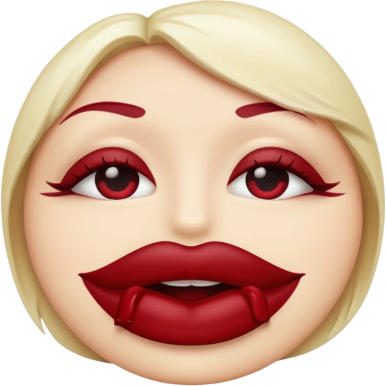 burgundy red lipstick emoji