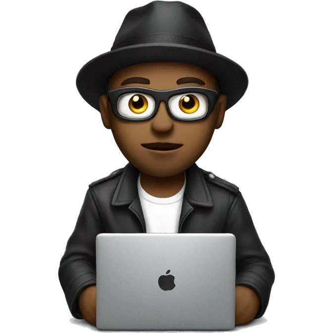 Gangster with laptop emoji