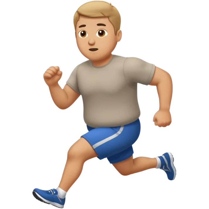 create a stocky man running towards me emoji