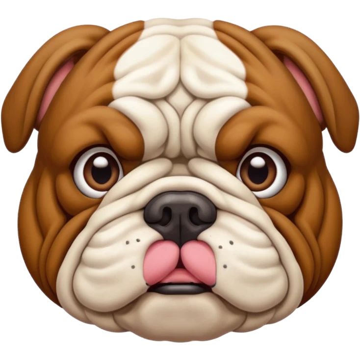 juicy bulldog face  emoji