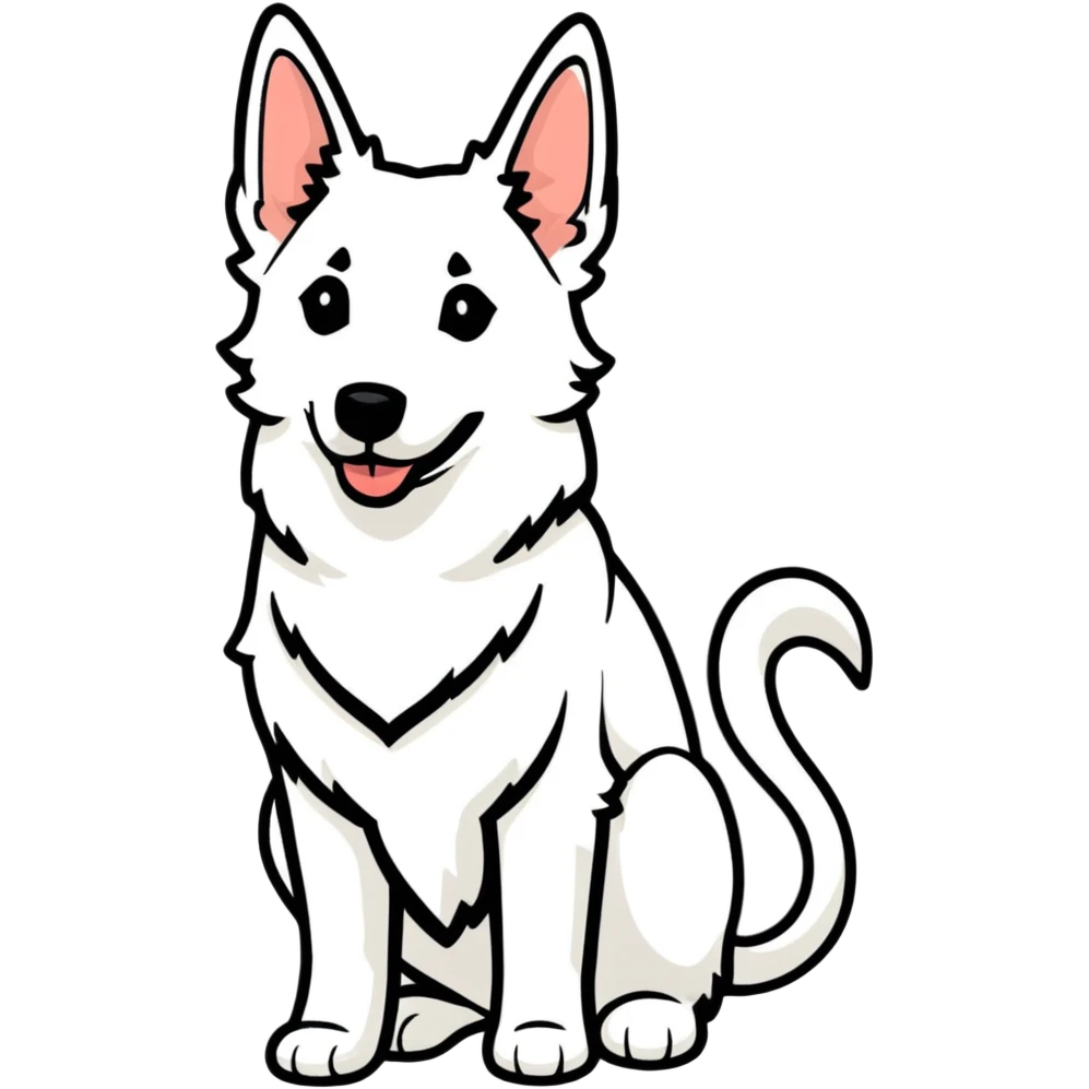 white Swiss Shepherd dog emoji