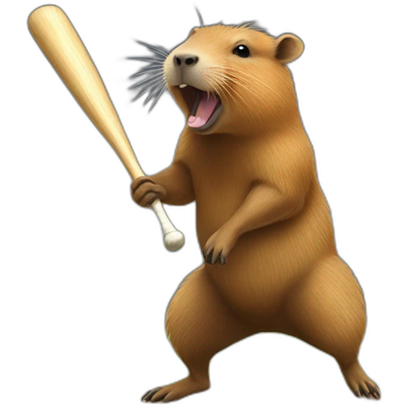 capybara playing baseball emoji