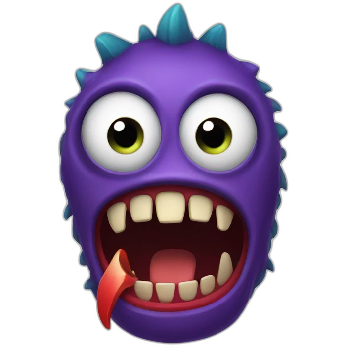 monster scaring a chile emoji