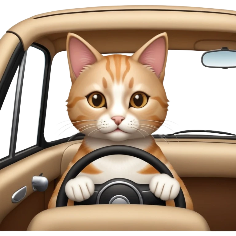Кот ведет машину  emoji