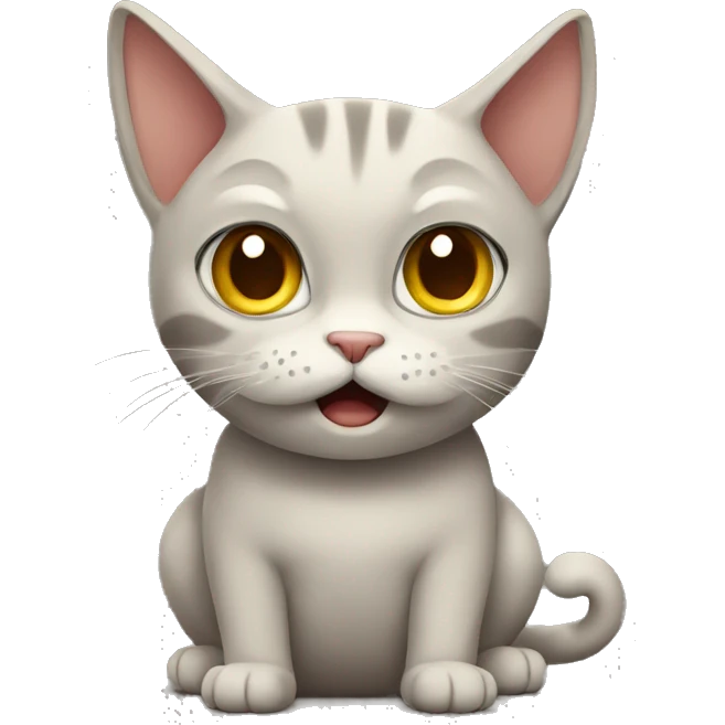 Pleading cat emoji