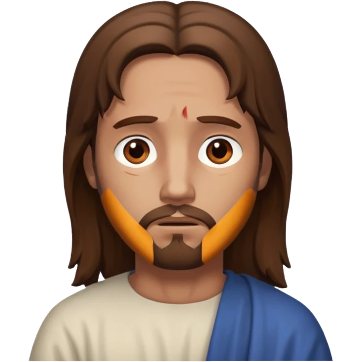 make a picture of Jesus sad emoji