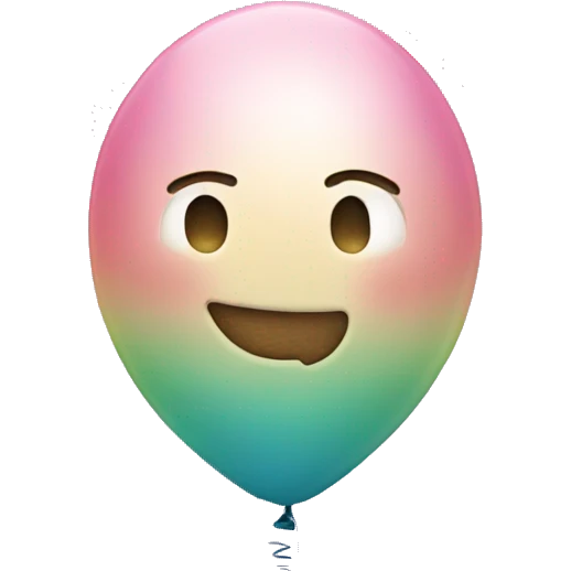 balloon in the shape of 1 emoji