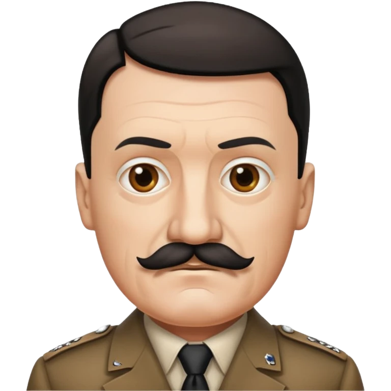 Emoji Adolf hitler avec une moustache carrée emoji