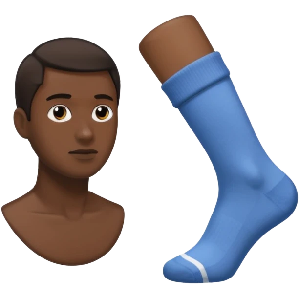 human slave watching a guy socks emoji