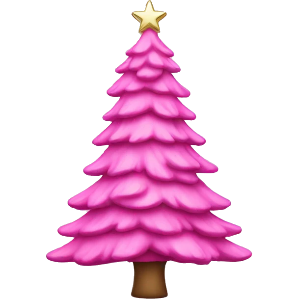 Pink Christmas tree  emoji