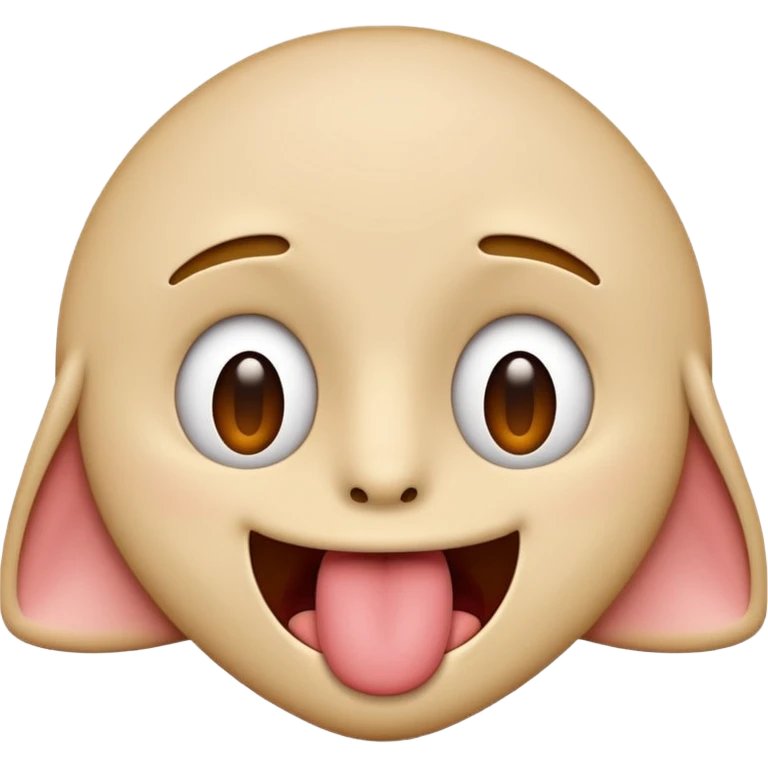 tongue out to the side of the mouth, lined emoji (not filled in, or colored). not too wide of eyes emoji