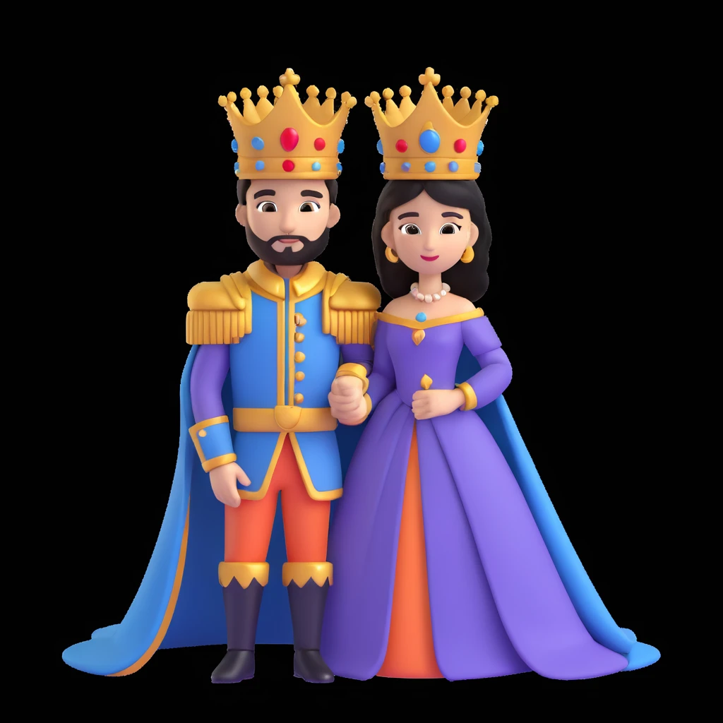 young king and queen posing emoji