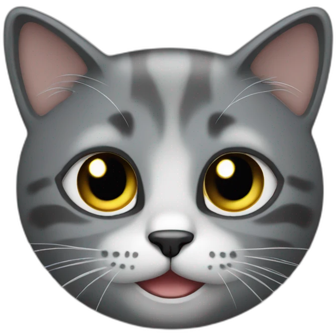 Gato gris oscuro emoji
