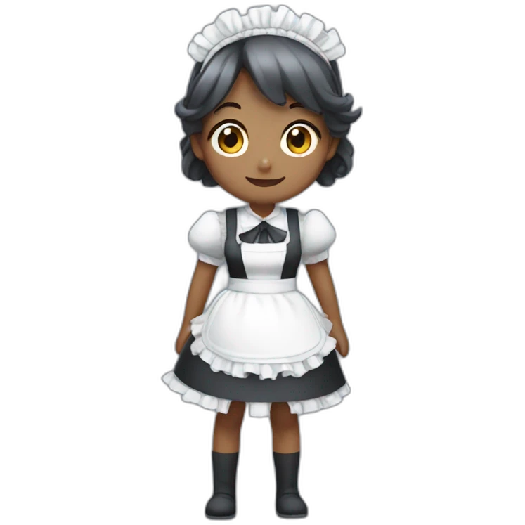 fullbody maid cute adorable nice emote emoji