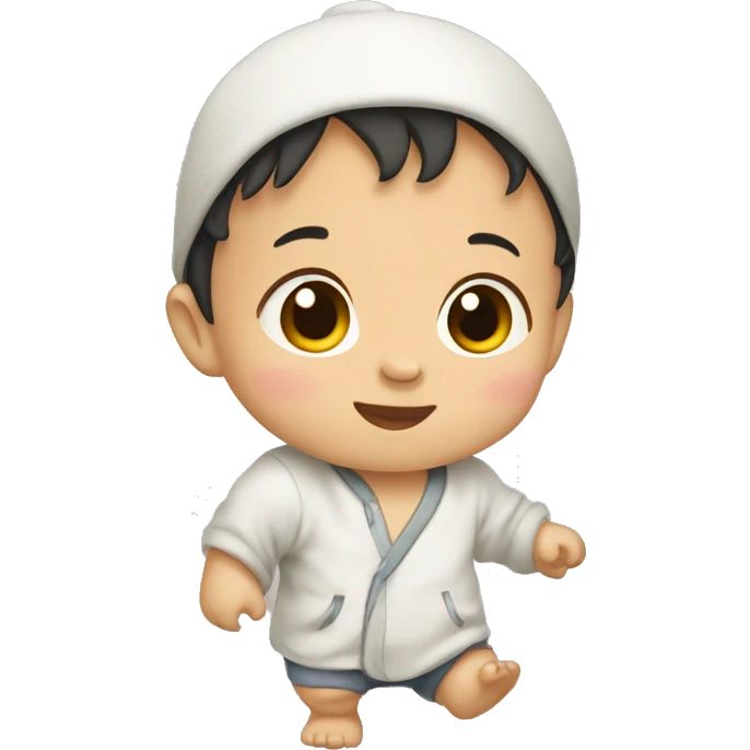 Asian Baby walking emoji