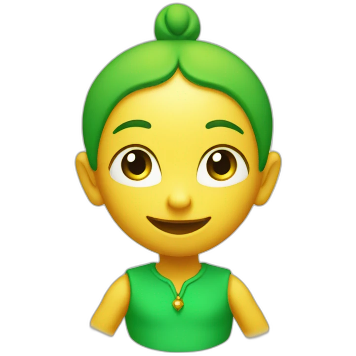 genie from a lamp, green emoji