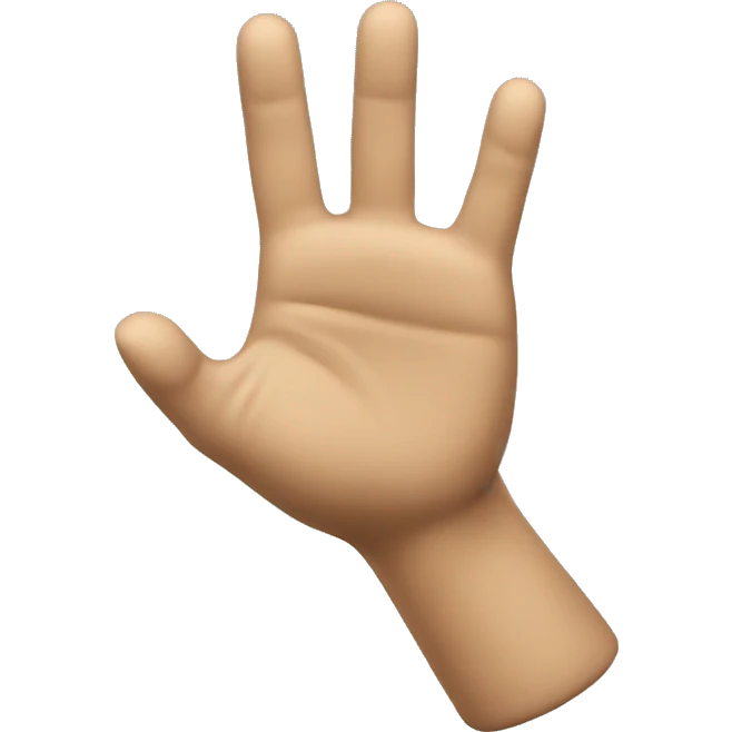 Mano levantando 3 d emoji