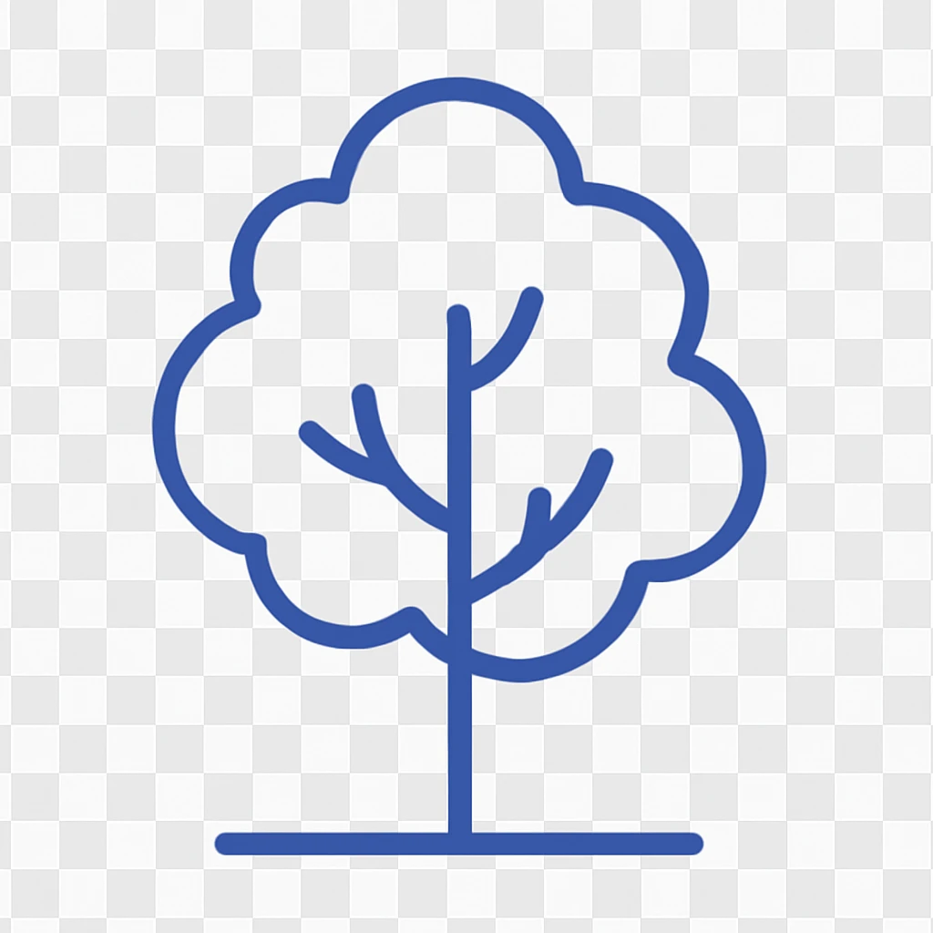 simple blue tree emoji