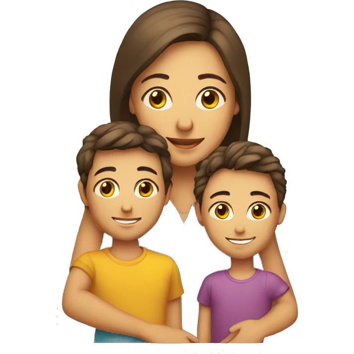 Mother with father and kid white emoji