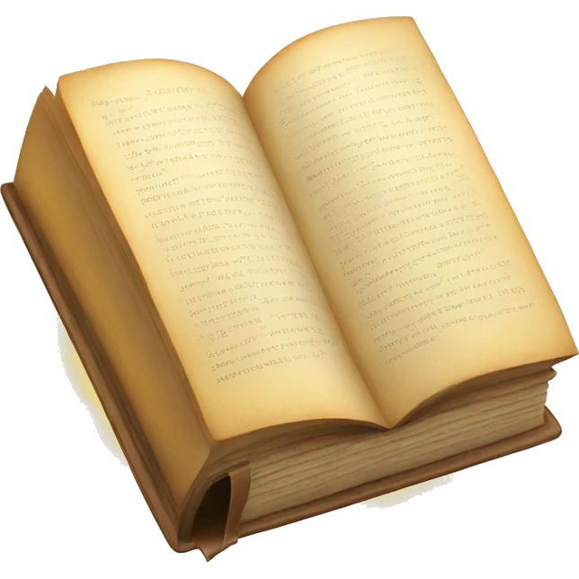an open book with light emoji