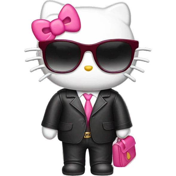 hello kitty wearing sunglasses emoji