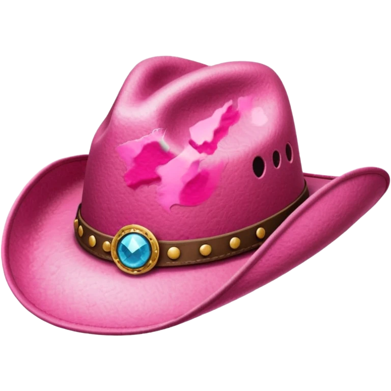 Pink cowboy hat emoji