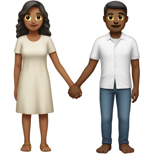 Holding hands with toes emoji