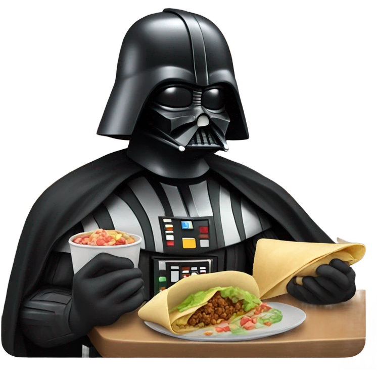 Darth Vader eating a burrito  emoji