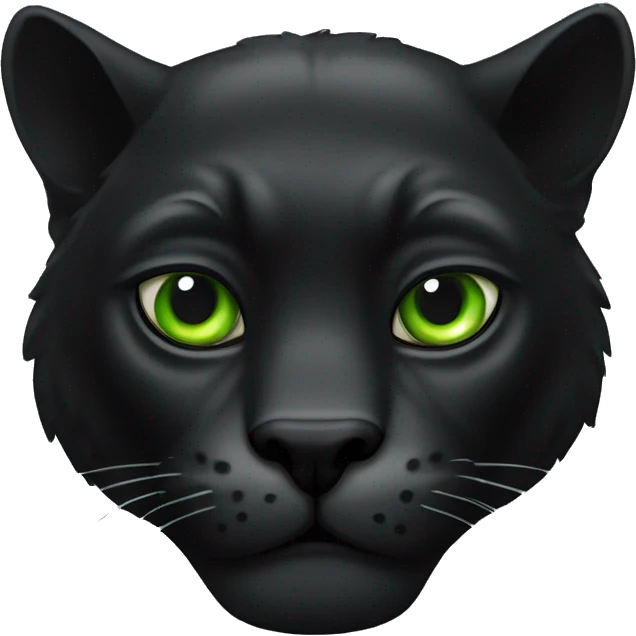Animal pantera negra con ojos verdes emoji