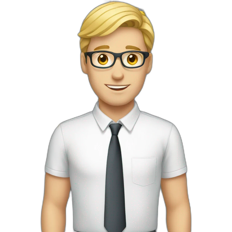 young white man as a PLC engineer emoji