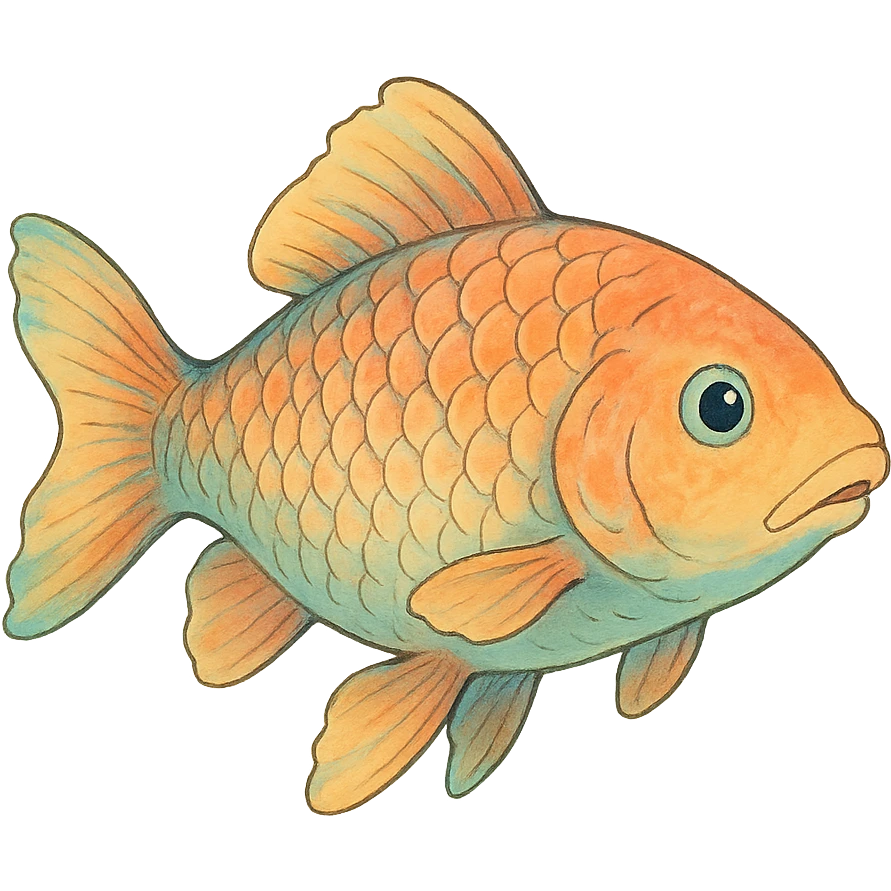 fish in ghibli style emoji