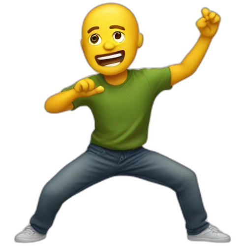 Emoji qui fait un dab emoji