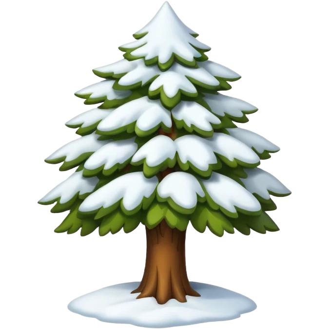 snowy tree emoji