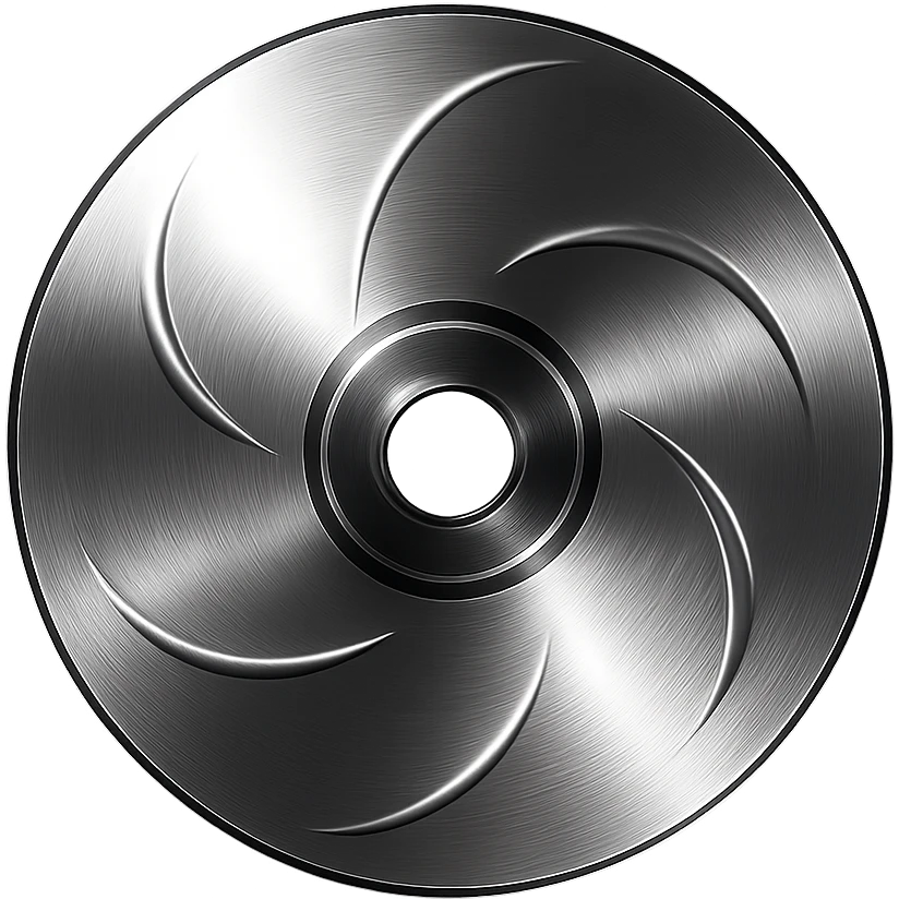 A minimalist CD disc with abstract pattern, glowing effect, purple color emoji