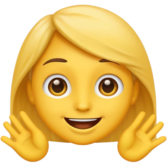 emoji representing 'Good', happy content face, vibrant colors emoji