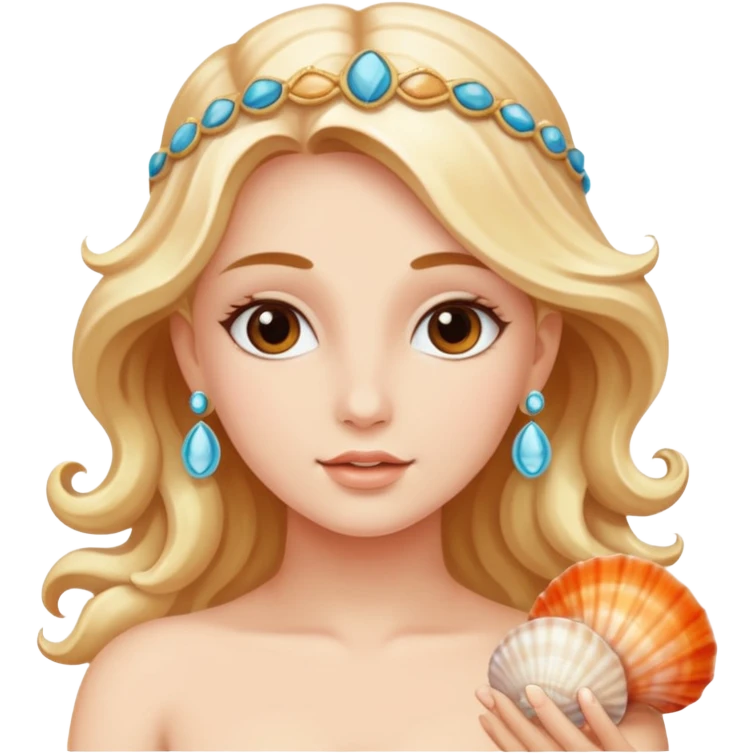 Aphrodite avec des coquillages  emoji