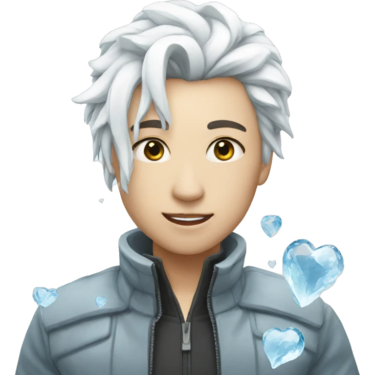 icy heart white emoji