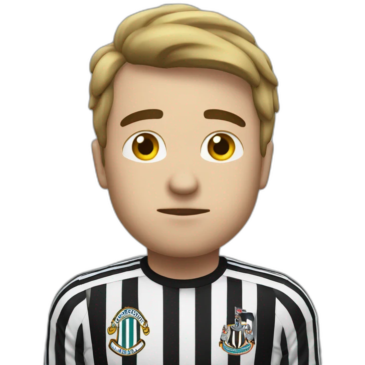 Newcastle United fan looking sad saying aw man emoji