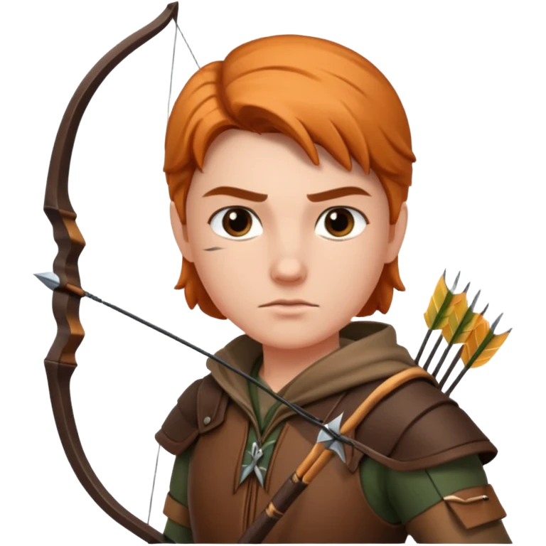 The classic hunter image with bow and arrow emoji