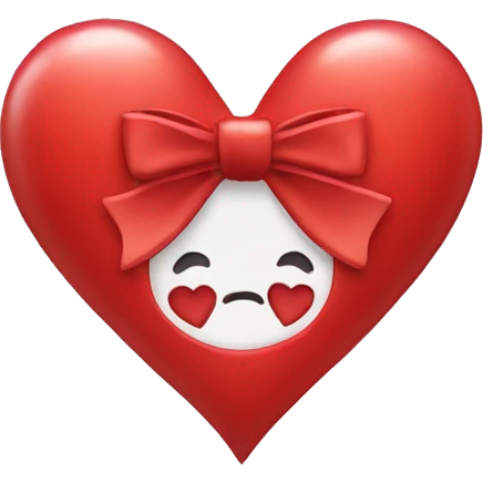 Heart with bow emoji